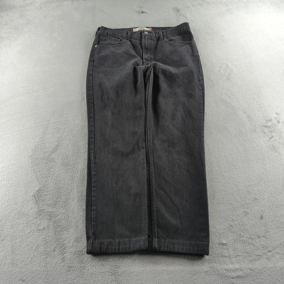 Vintage Levis Jeans Mens 36 (Fits 36x30) Black Faded 505 Slim Straight Denim Y2K - Picture 1 of 13